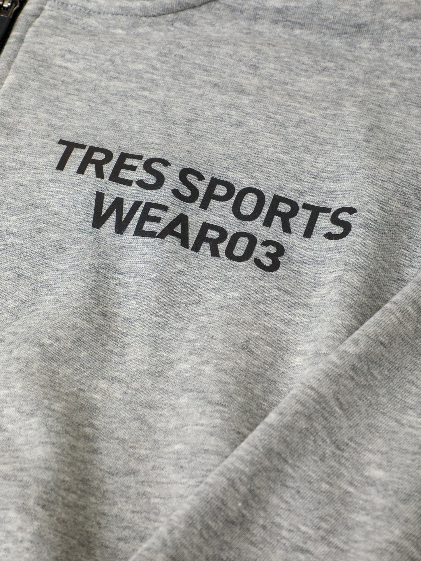 Loose Silhouette Zip Hoodie(Gray)