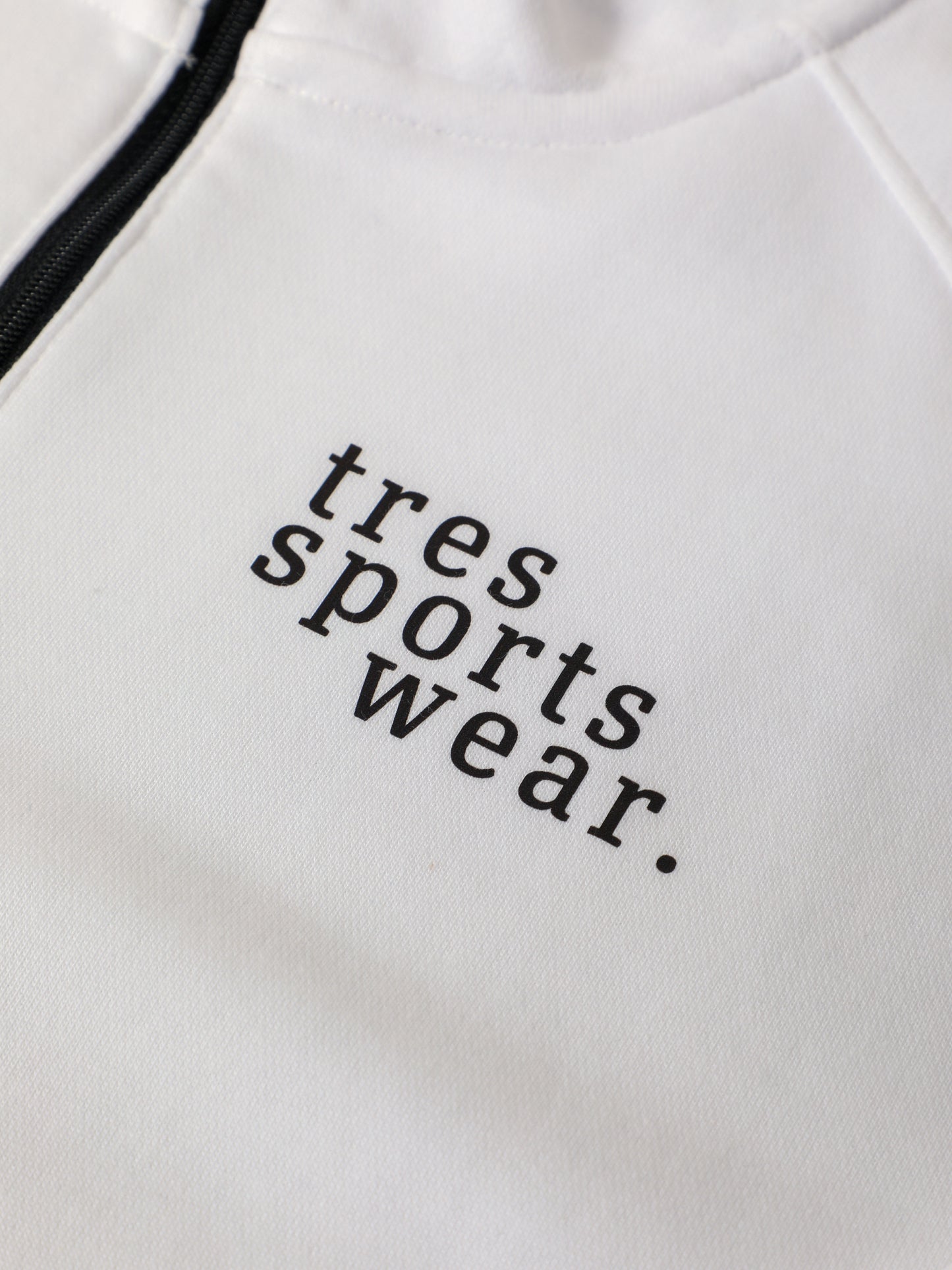 1/4 Zip Sweat Shirts(White)