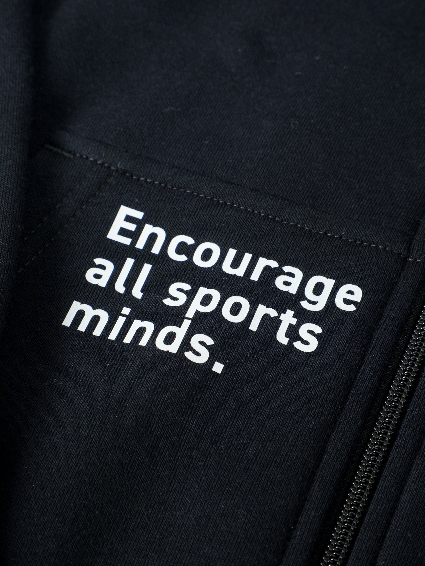 Loose Silhouette Zip Hoodie(Black)