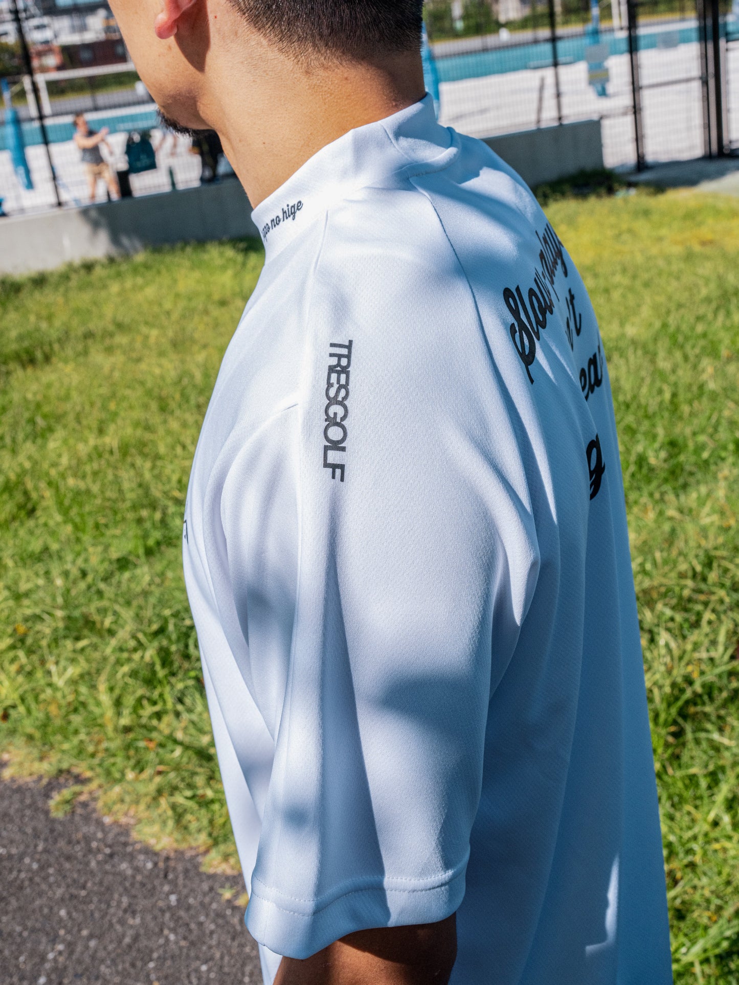 【23AW】TRES×犬顔の髭 MOCK NECK T-shirts(White)
