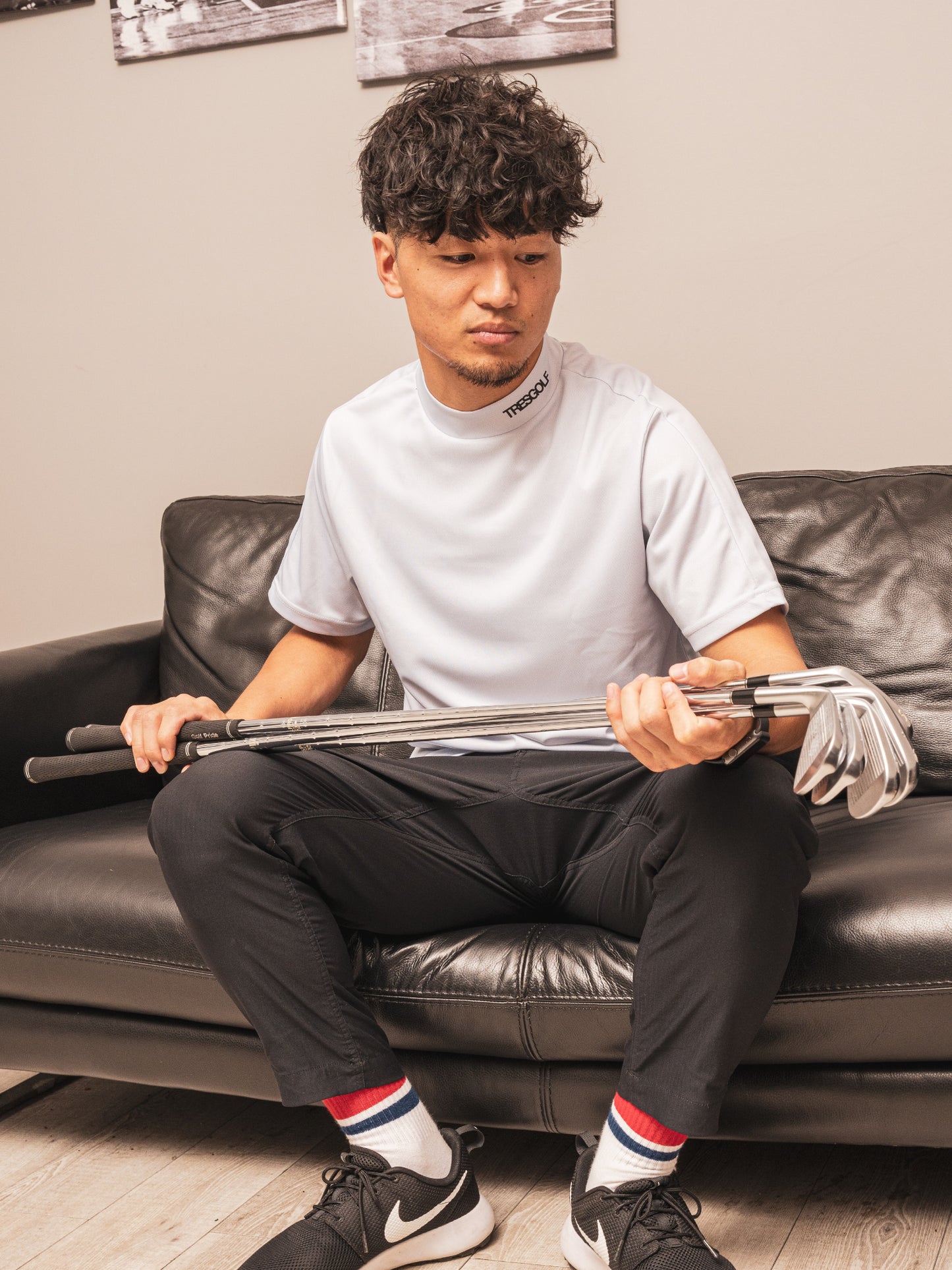 【23AW】TRES MOCK NECK T-shirts(Mint-gray)