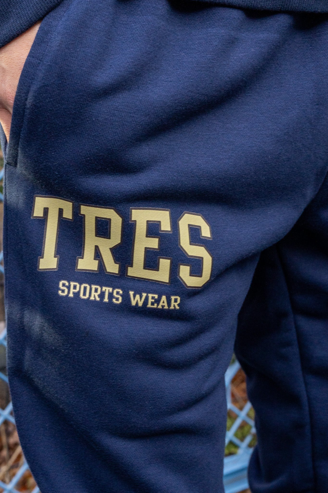 Classical Logo Slim Sweat Pants(Navy)