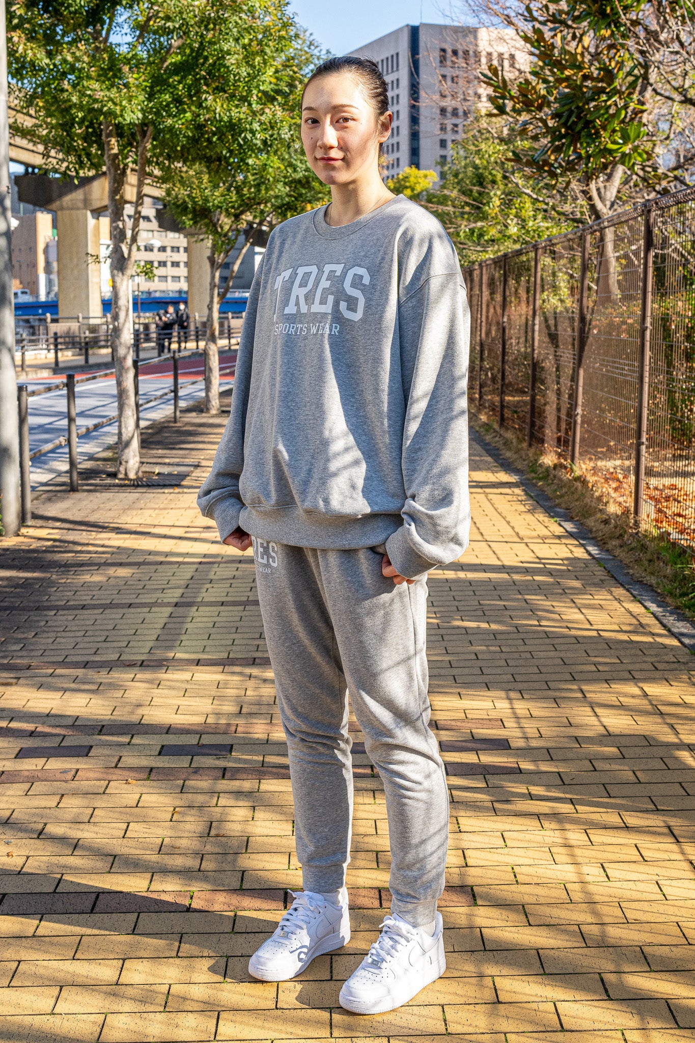 Classical Logo Slim Sweat Pants(Gray)