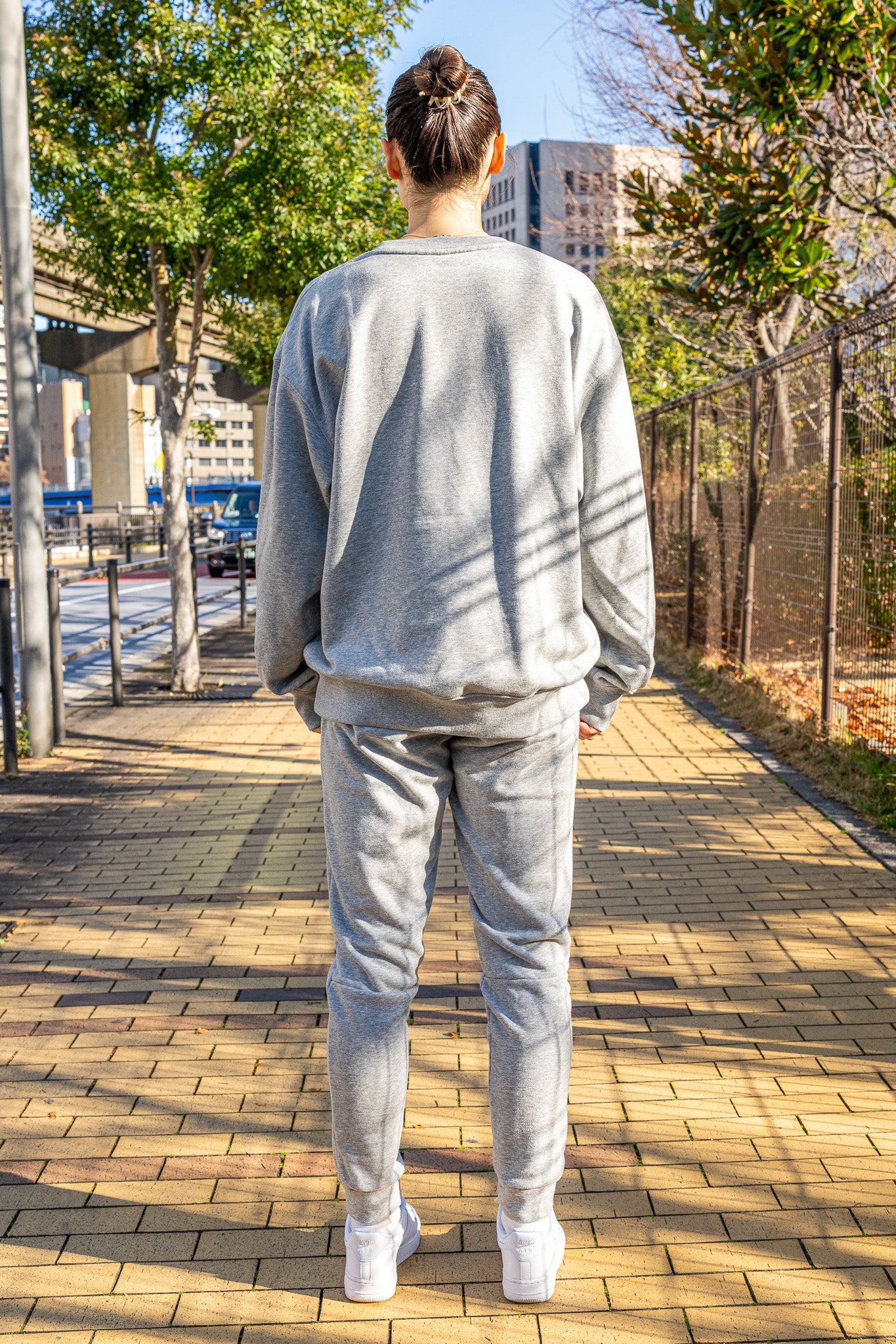 Classical Logo Slim Sweat Pants(Gray)