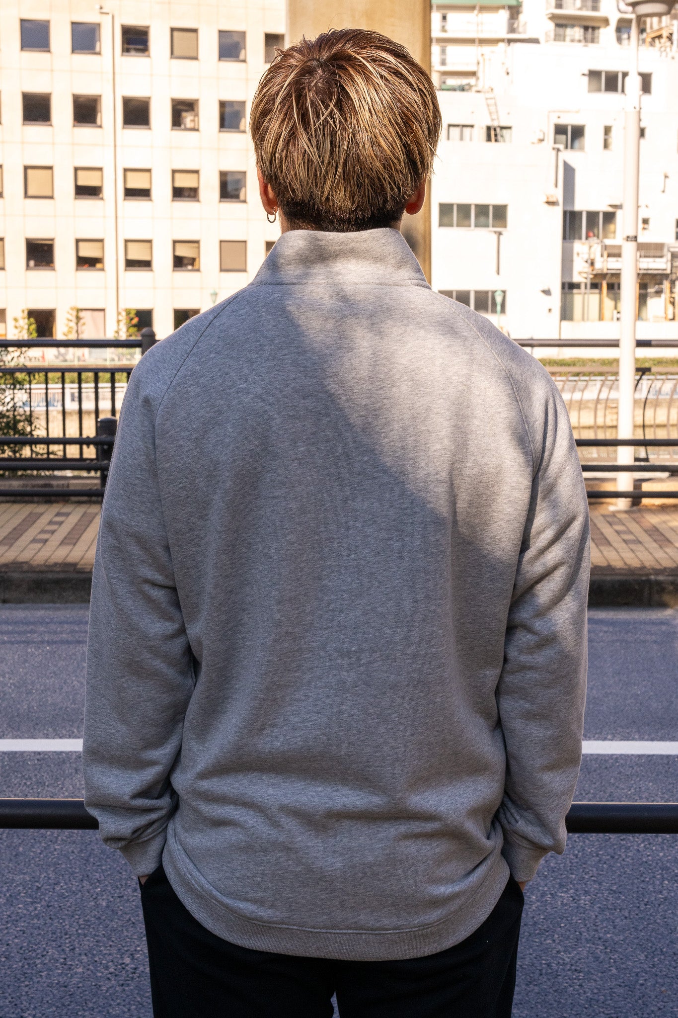 1/4 Zip Sweat Shirts(Gray)