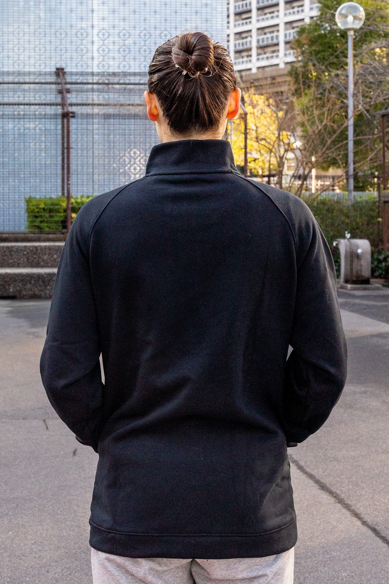 1/4 Zip Sweat Shirts(Black)