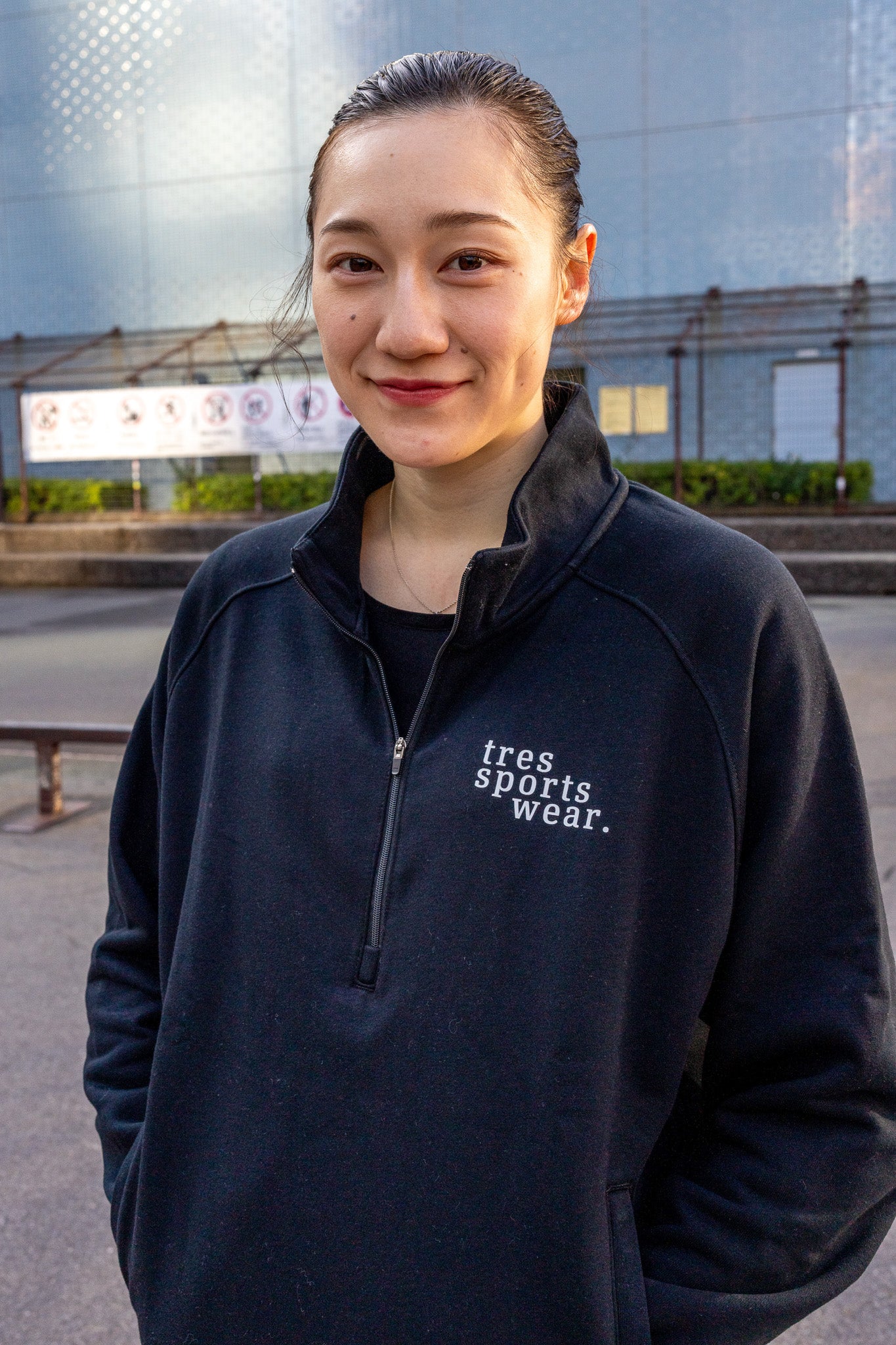 1/4 Zip Sweat Shirts(Black)
