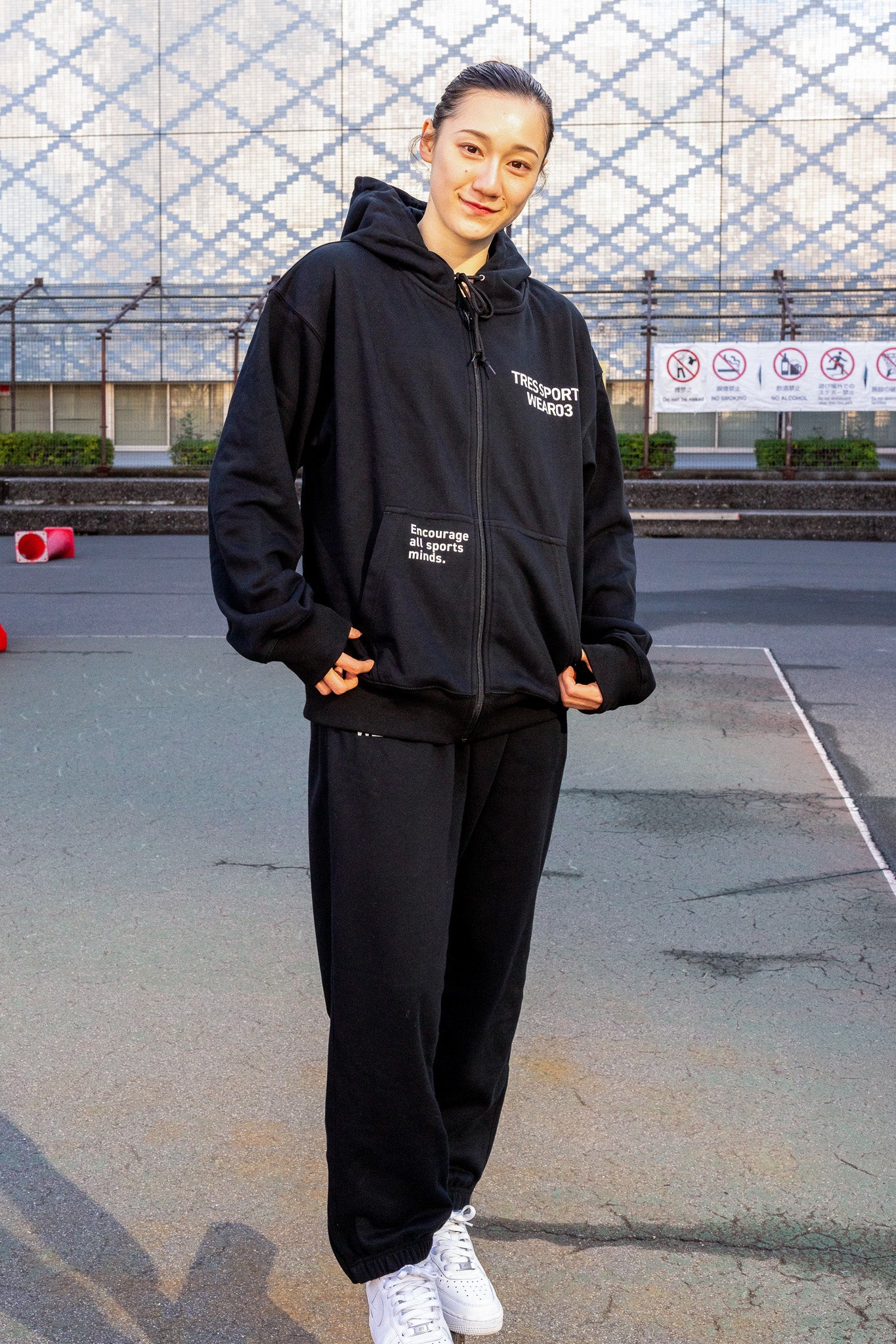 Loose Silhouette Sweat Pants(Black)
