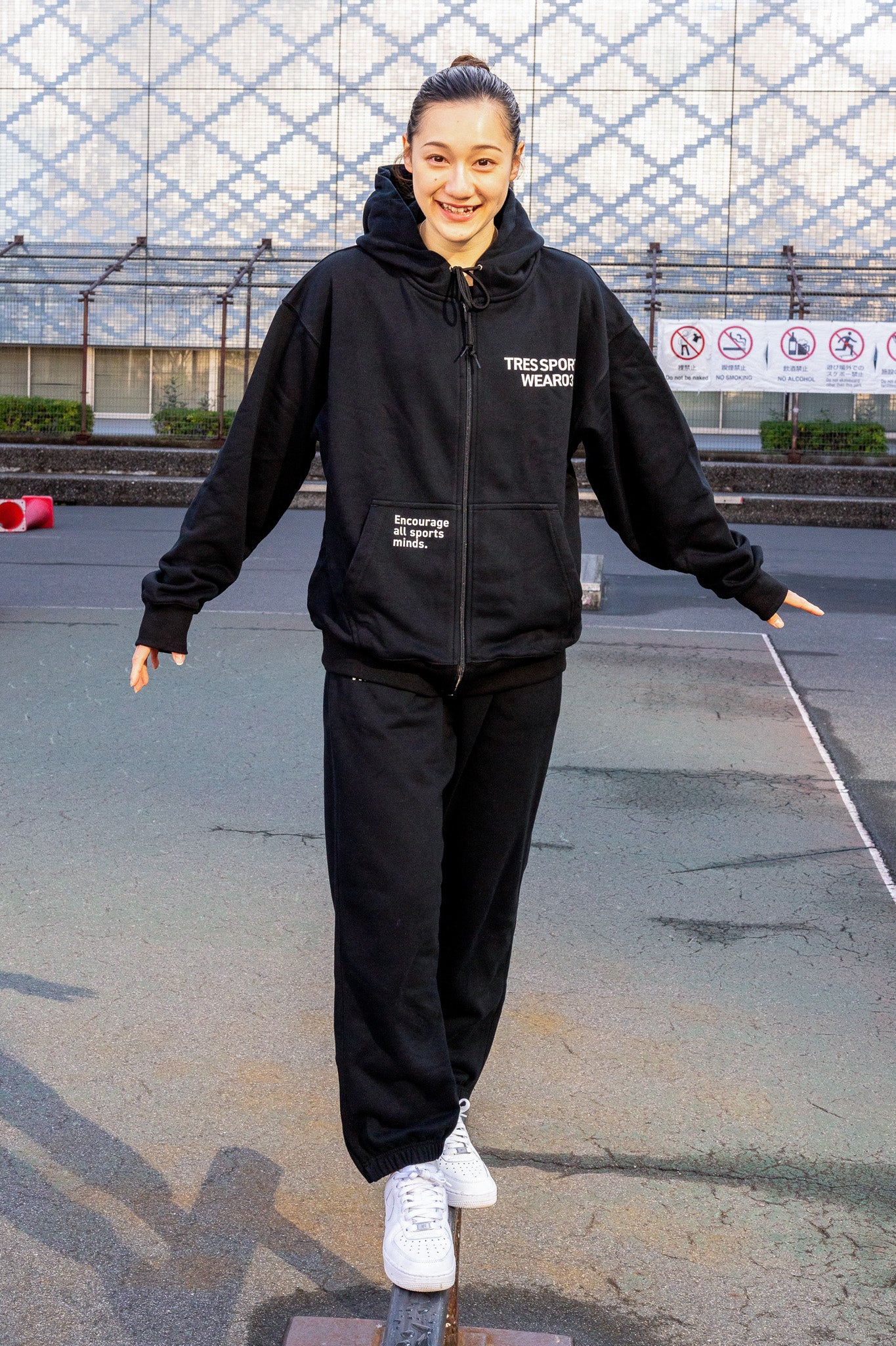 Loose Silhouette Sweat Pants(Black)