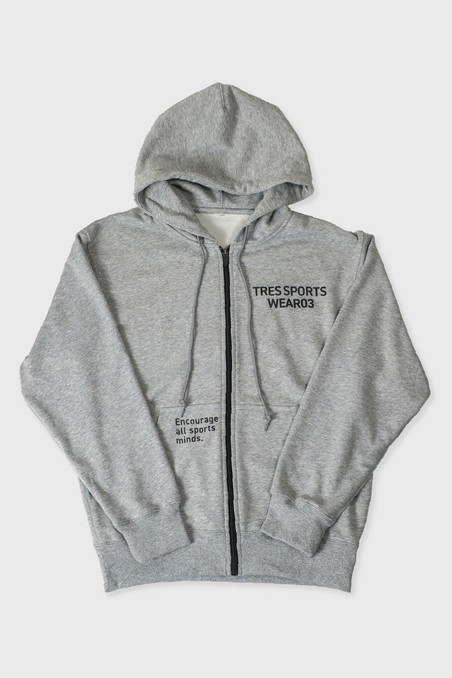 Loose Silhouette Zip Hoodie(Gray)