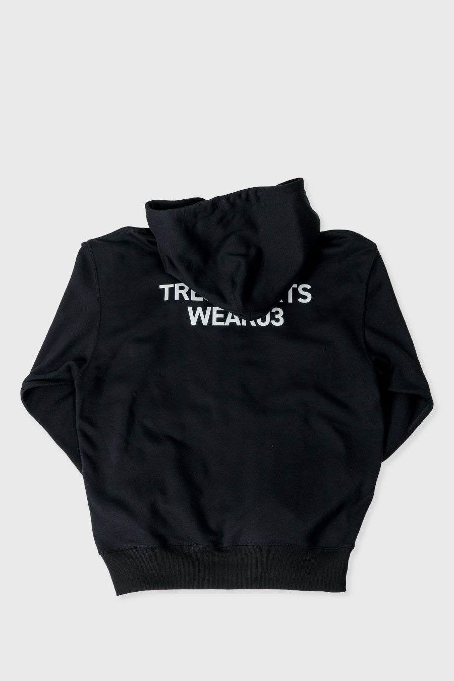Loose Silhouette Zip Hoodie(Black)