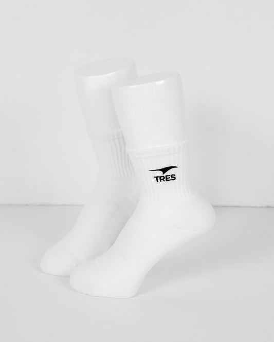 TRES Athletics Socks(White/Black)-Short