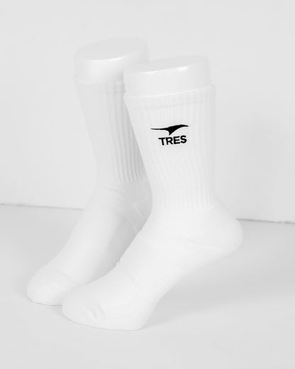 TRES Athletics Socks(White/Black)-Long