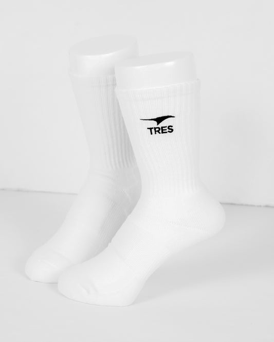 TRES Athletics Socks(White/Black)-Long
