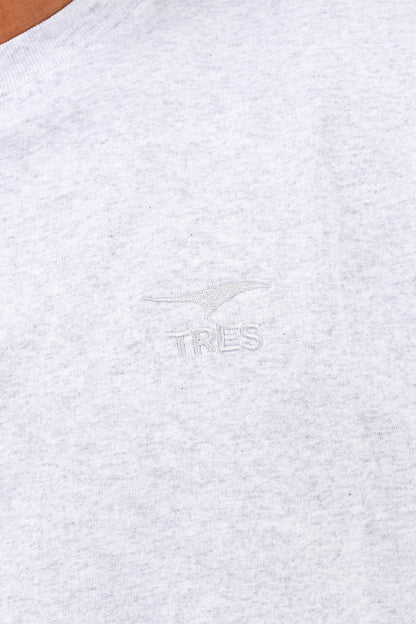 エッセンシャル エンブロ ロングTシャツ (クールグレー)