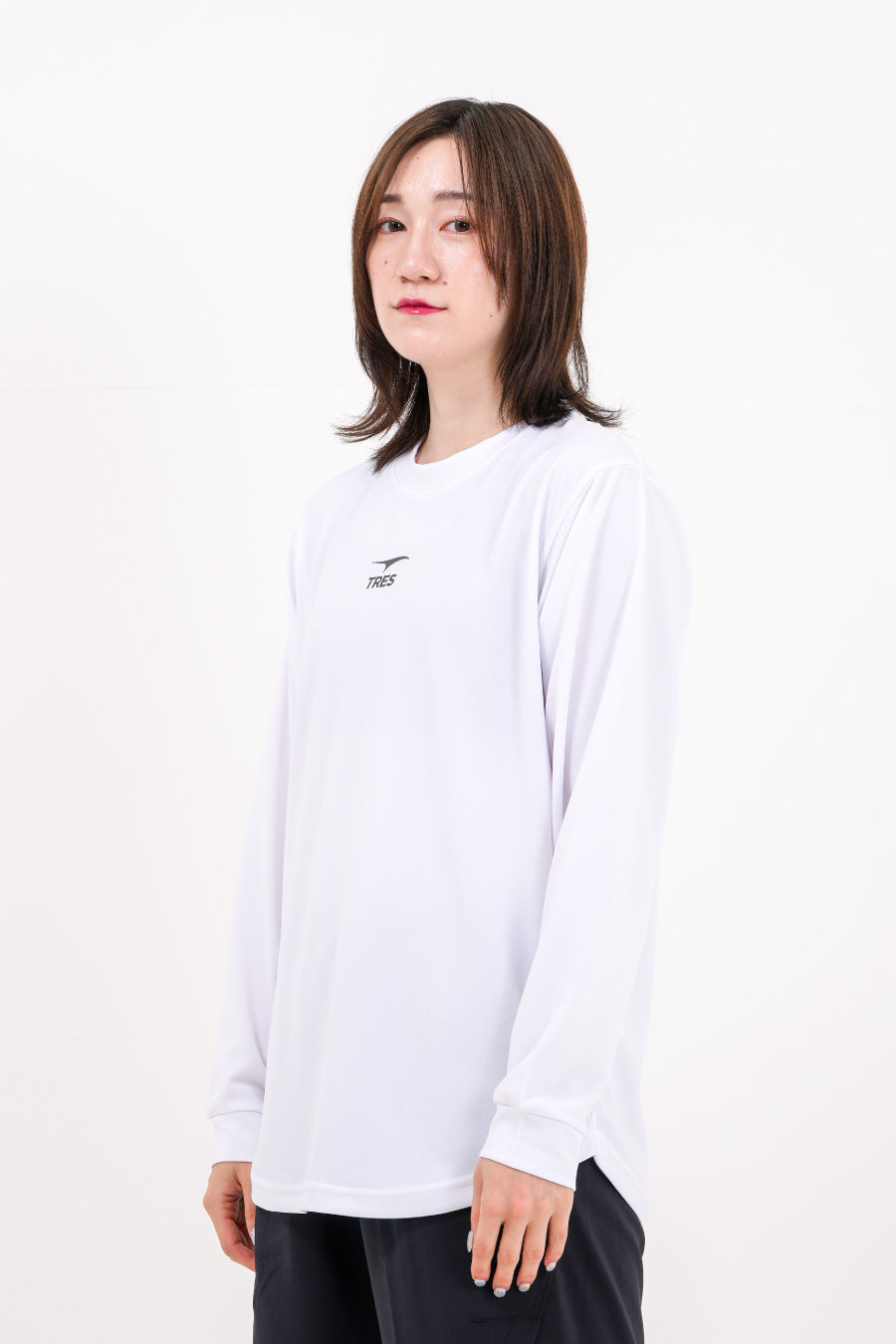 アイコン ドライ ロング Tシャツ (ホワイト)