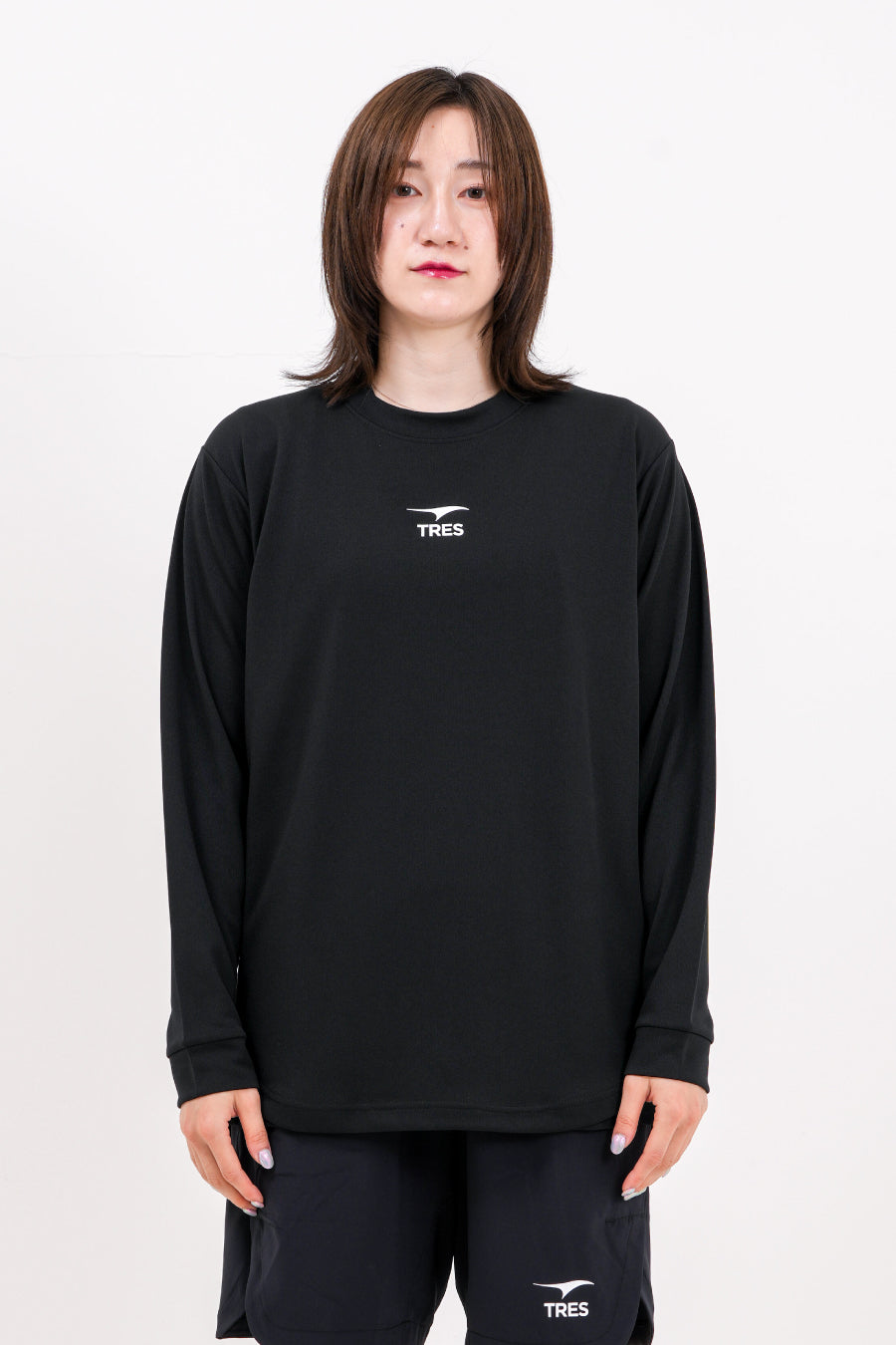 アイコン ドライ ロング Tシャツ (ブラック)