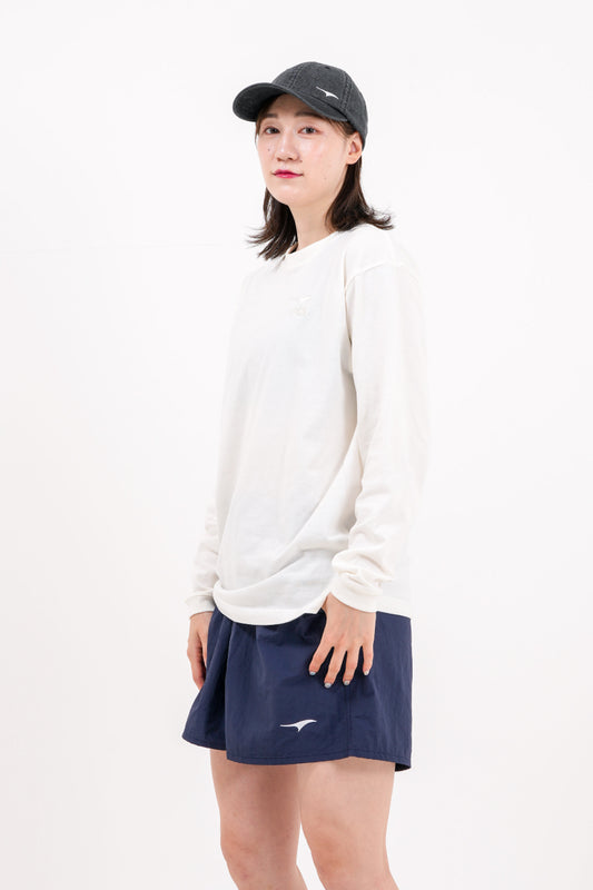 エッセンシャル エンブロ ロングTシャツ (ナチュラル)