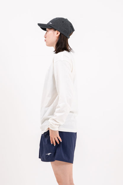 エッセンシャル エンブロ ロングTシャツ (ナチュラル)