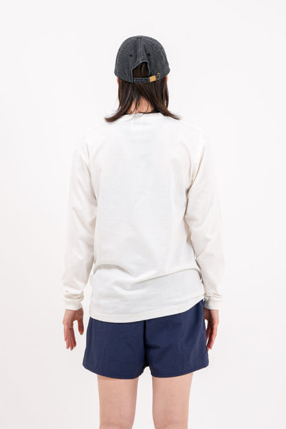 エッセンシャル エンブロ ロングTシャツ (ナチュラル)