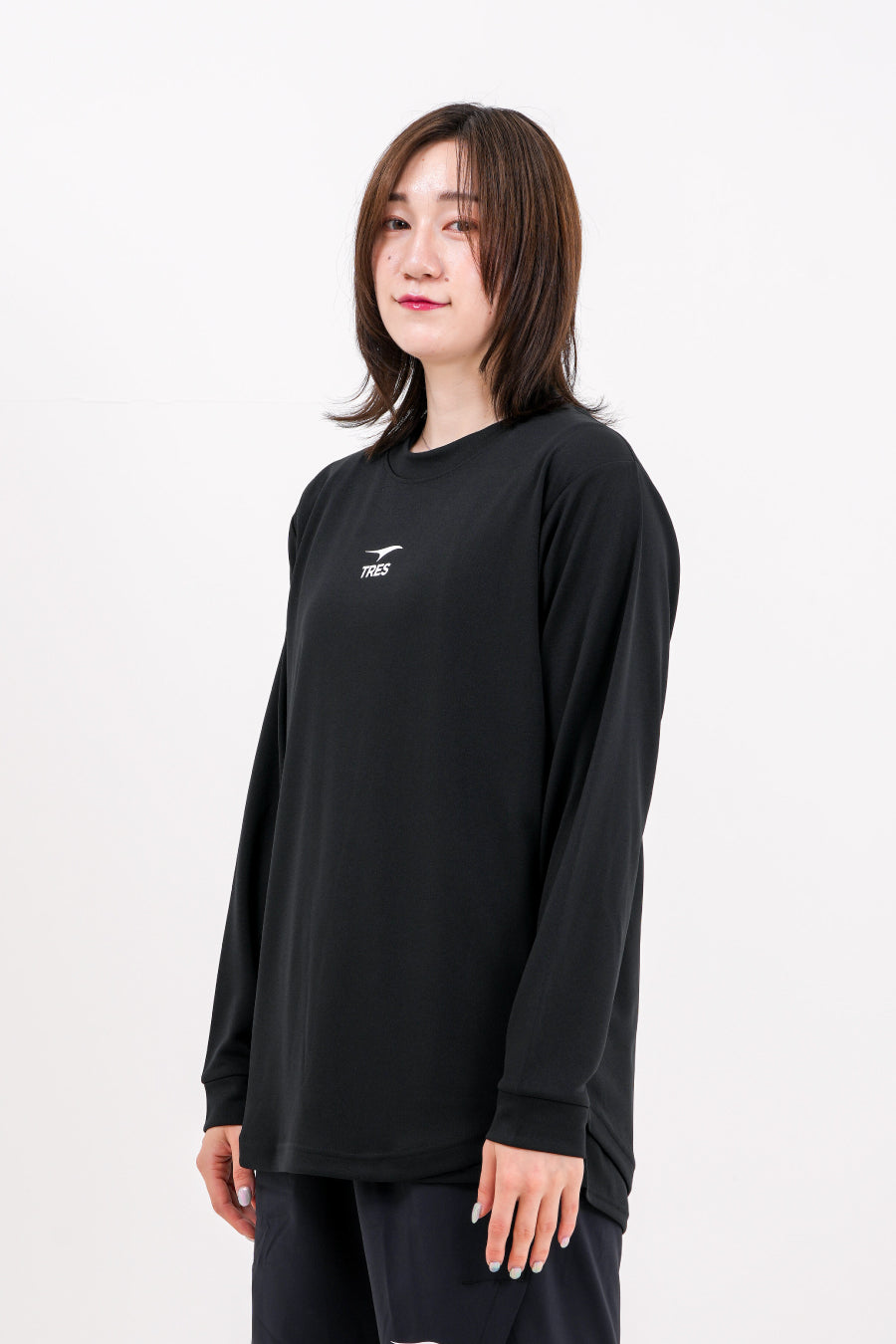アイコン ドライ ロング Tシャツ (ブラック)
