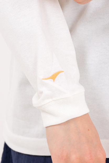 エッセンシャル エンブロ ロングTシャツ (ナチュラル)