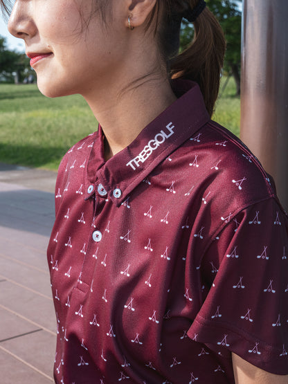 【23AW】TRES GOLF Polo-shirts(Burgundy)