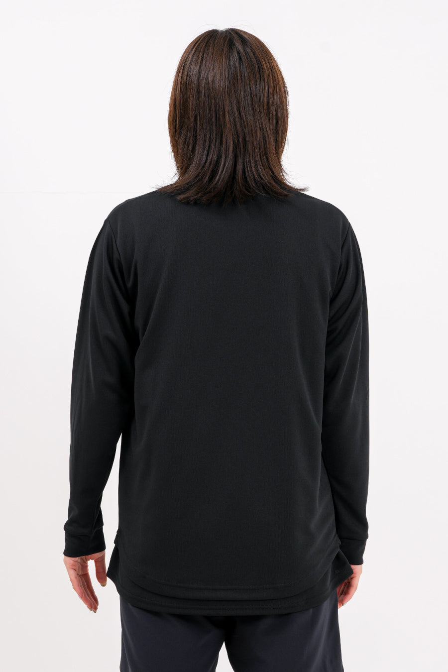 アイコン ドライ ロング Tシャツ (ブラック)