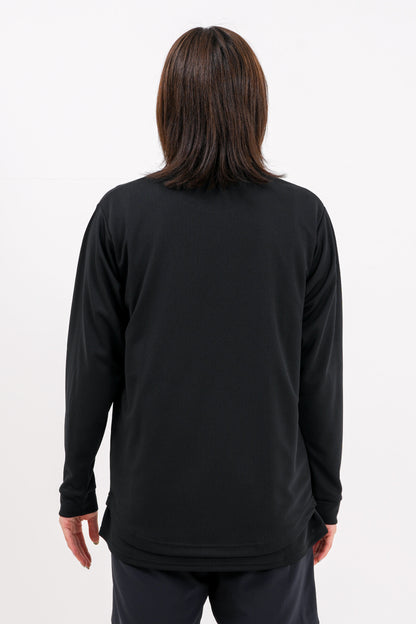 アイコン ドライ ロング Tシャツ (ブラック)