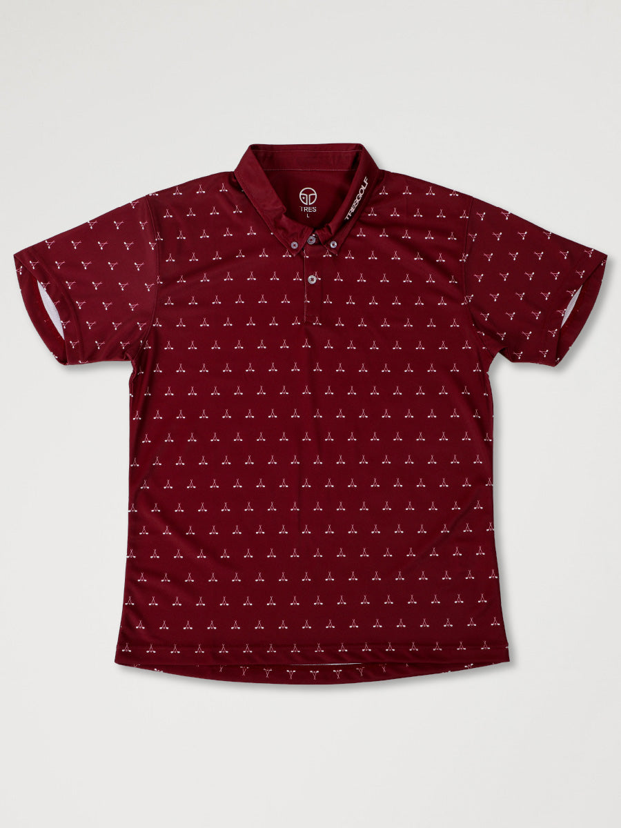 【23AW】TRES GOLF Polo-shirts(Burgundy)