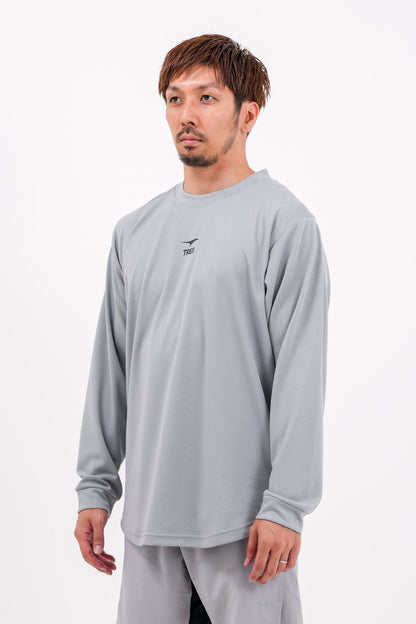 アイコン ドライ ロング Tシャツ (グレー)