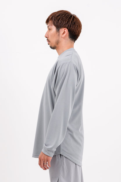 アイコン ドライ ロング Tシャツ (グレー)