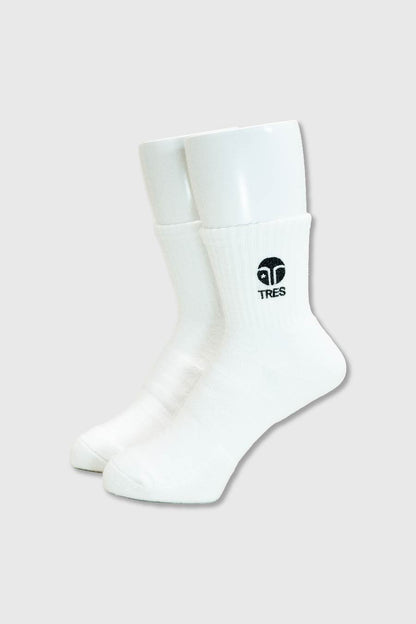 TRES SPORTS SOCKS(White/Black)-Short