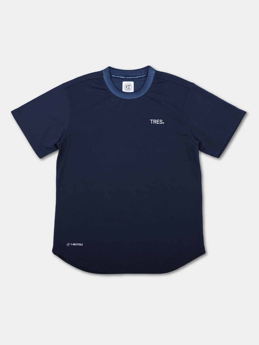 【T-recycle】Small logo T-shirts(Navy)
