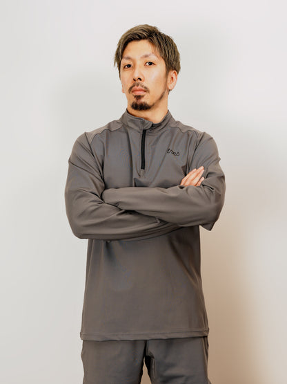 【23SS】Quater Zip Liber TOPS(Gray)