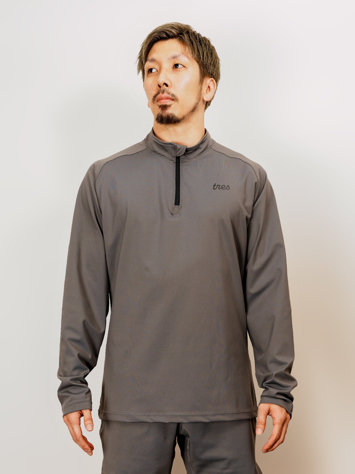 【23SS】Quater Zip Liber TOPS(Gray)