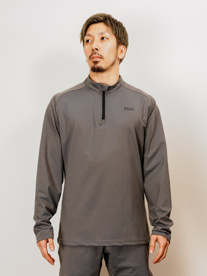 【23SS】Quater Zip Liber TOPS(Gray)