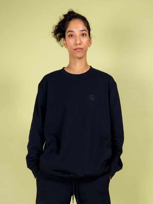 【Organic】Cotton Sweatshirt(Black)