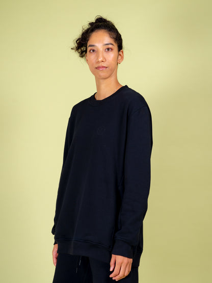 【Organic】Cotton Sweatshirt(Black)