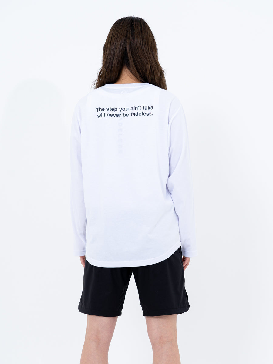 【FADELESS】Long Sleeve T-shirts(White)