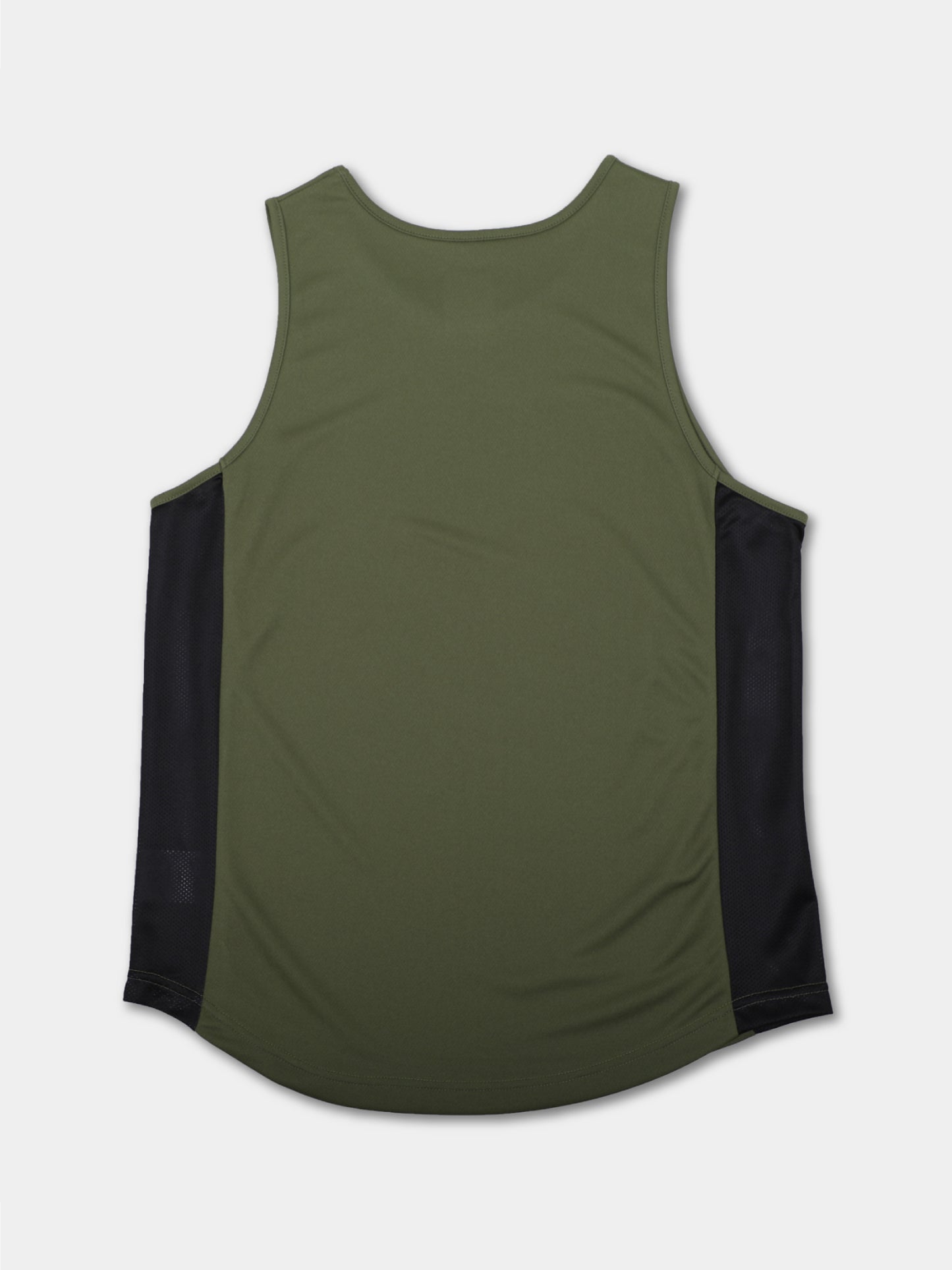 【T-recycle】Side mesh Tank-top(Khaki)